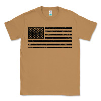 Toasted Coconut black american flag distressed effect minimalist premium Classic Tee - linhVisuals