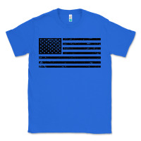 True Royal black american flag distressed effect minimalist premium Classic Tee - linhVisuals