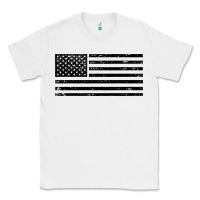 White black american flag distressed effect minimalist premium Classic Tee - linhVisuals