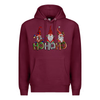 Burgundy ho ho. ho gnomes Premium Hoodie - BarkalooDesign