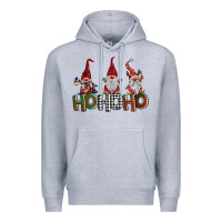 Heather Grey ho ho. ho gnomes Premium Hoodie - BarkalooDesign