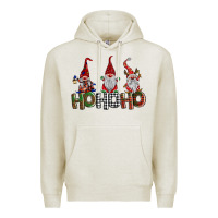 Oatmeal Heather ho ho. ho gnomes Premium Hoodie - BarkalooDesign