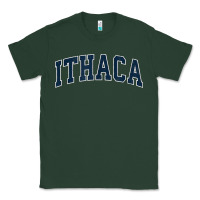Ithaca New York Ny Vintage Sports Design Navy Design T Shirt Classic Tee | Teevron
