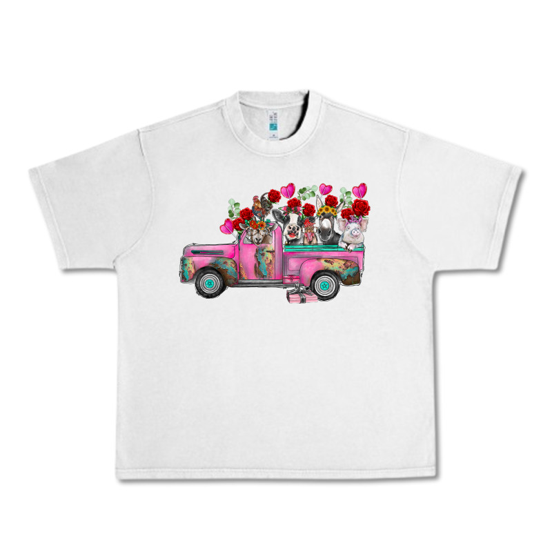 Farm Animals Valentine Truck Urban Heavy Tee by RacoonDesign | Teevron