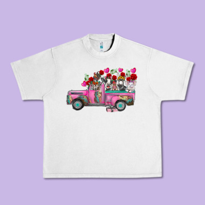 Farm Animals Valentine Truck Urban Heavy Tee Designed By Racoondesign