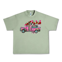 Oil Green farm animals valentine truck Urban Heavy Tee - RacoonDesign