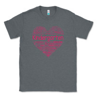 Charcoal Heather cute love heart kindergarten teacher valentines day womens Classic Tee - linhVisuals