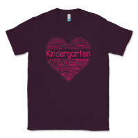Plum cute love heart kindergarten teacher valentines day womens Classic Tee - linhVisuals