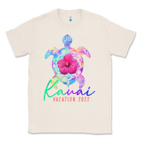 Natural kauai hawaii vacation 2022 sea turtle flower tropical t shirt Classic Tee - linhVisuals