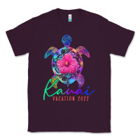 Plum kauai hawaii vacation 2022 sea turtle flower tropical t shirt Classic Tee - linhVisuals