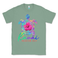 Sage kauai hawaii vacation 2022 sea turtle flower tropical t shirt Classic Tee - linhVisuals