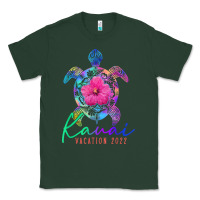 Sports Green kauai hawaii vacation 2022 sea turtle flower tropical t shirt Classic Tee - linhVisuals