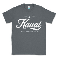 Charcoal Heather kauai hawaii vintage retro t shirt Classic Tee - linhVisuals