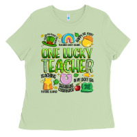 Matcha one lucky teacher lucky charm Ladies Tee - Artiststas