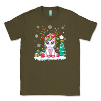 Army Green cute unicorn christmas shirt kid girls women deer santa xmas 1 Classic Tee - linhVisuals