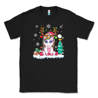 Black cute unicorn christmas shirt kid girls women deer santa xmas 1 Classic Tee - linhVisuals