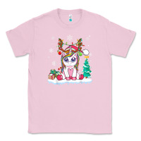 Bubblegum Pink cute unicorn christmas shirt kid girls women deer santa xmas 1 Classic Tee - linhVisuals