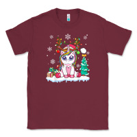 Burgundy cute unicorn christmas shirt kid girls women deer santa xmas 1 Classic Tee - linhVisuals