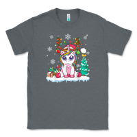 Charcoal Heather cute unicorn christmas shirt kid girls women deer santa xmas 1 Classic Tee - linhVisuals