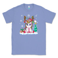 Colony Blue cute unicorn christmas shirt kid girls women deer santa xmas 1 Classic Tee - linhVisuals