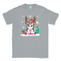 Heather Grey cute unicorn christmas shirt kid girls women deer santa xmas 1 Classic Tee - linhVisuals