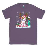 Lavender cute unicorn christmas shirt kid girls women deer santa xmas 1 Classic Tee - linhVisuals