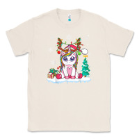 Natural cute unicorn christmas shirt kid girls women deer santa xmas 1 Classic Tee - linhVisuals