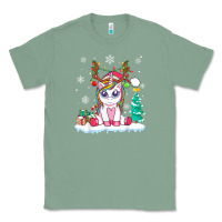 Sage cute unicorn christmas shirt kid girls women deer santa xmas 1 Classic Tee - linhVisuals