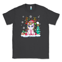 Smoke cute unicorn christmas shirt kid girls women deer santa xmas 1 Classic Tee - linhVisuals