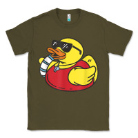 Army Green lifeguard rubber duck t shirt Classic Tee - linhVisuals