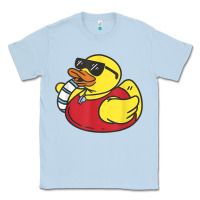 Dusty Blue lifeguard rubber duck t shirt Classic Tee - linhVisuals