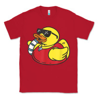 Red lifeguard rubber duck t shirt Classic Tee - linhVisuals