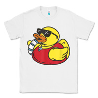 White lifeguard rubber duck t shirt Classic Tee - linhVisuals