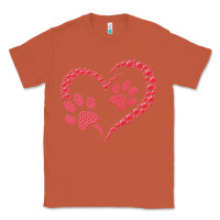 Copper funny valentine day gift t  shirt paw print heart dog cat owner lover Classic Tee - linhVisuals
