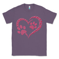 Lavender funny valentine day gift t  shirt paw print heart dog cat owner lover Classic Tee - linhVisuals