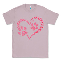 Lilac funny valentine day gift t  shirt paw print heart dog cat owner lover Classic Tee - linhVisuals