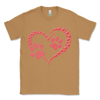 Toasted Coconut funny valentine day gift t  shirt paw print heart dog cat owner lover Classic Tee - linhVisuals