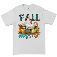 Dove Grey Fall Vibes Chicken Premium Tee - LillyAllenDesigns