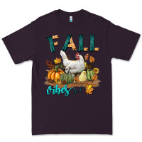 Plum Fall Vibes Chicken Premium Tee - LillyAllenDesigns