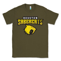 Army Green houston sabercats rugby Classic Tee - linhVisuals