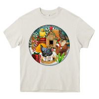 Cream Christmas coop ornament Heavy Core Tee - FaDigitalArtStudio