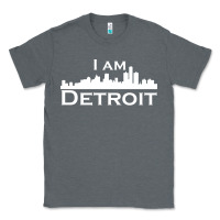 Charcoal Heather I Am Detroit Classic Tee - linhVisuals