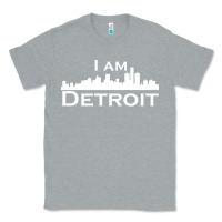 Heather Grey I Am Detroit Classic Tee - linhVisuals