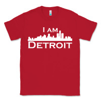 Red I Am Detroit Classic Tee - linhVisuals