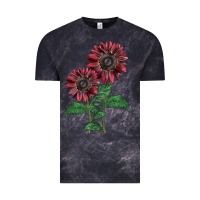 Cloud Black 2 Chocolate sunflower Vintage Tee - LillyAllenDesigns