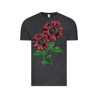 Vintage Black 2 Chocolate sunflower Vintage Tee - LillyAllenDesigns