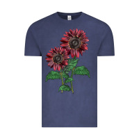 Vintage Denim 2 Chocolate sunflower Vintage Tee - LillyAllenDesigns