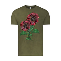 Vintage Olive 2 Chocolate sunflower Vintage Tee - LillyAllenDesigns