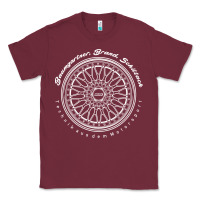 Burgundy BBS Wheel Classic Tee - linhVisuals