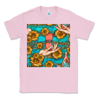Bubblegum Pink hand cream nail polish remover and sunflowers with leopard and glitter Classic Tee - BundleAndBundleShop